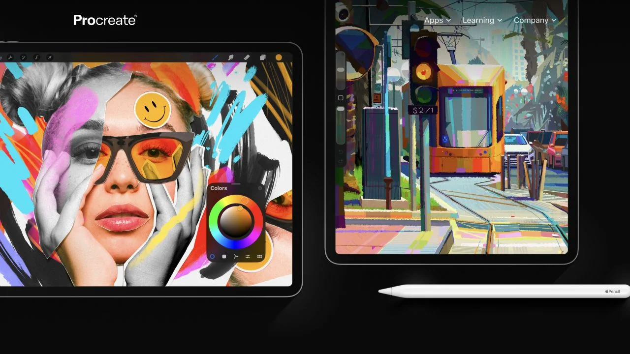 Procreate official website showing its design product