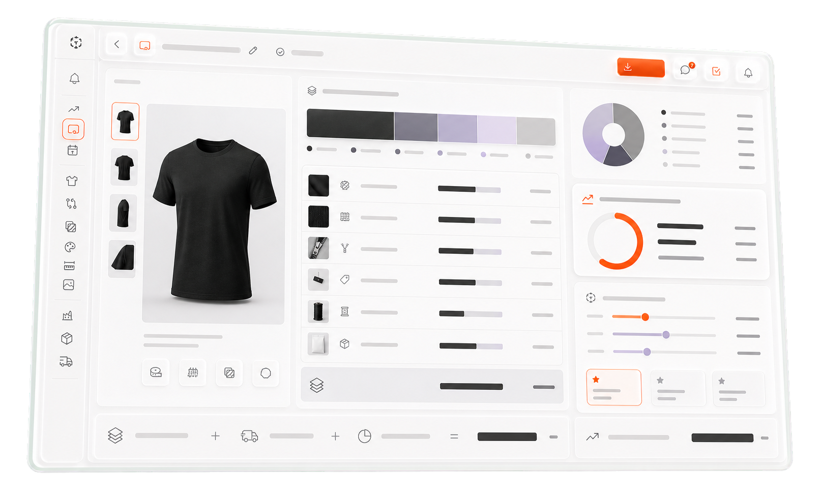 Lifecycle product cost breakdown and margin planning workspace