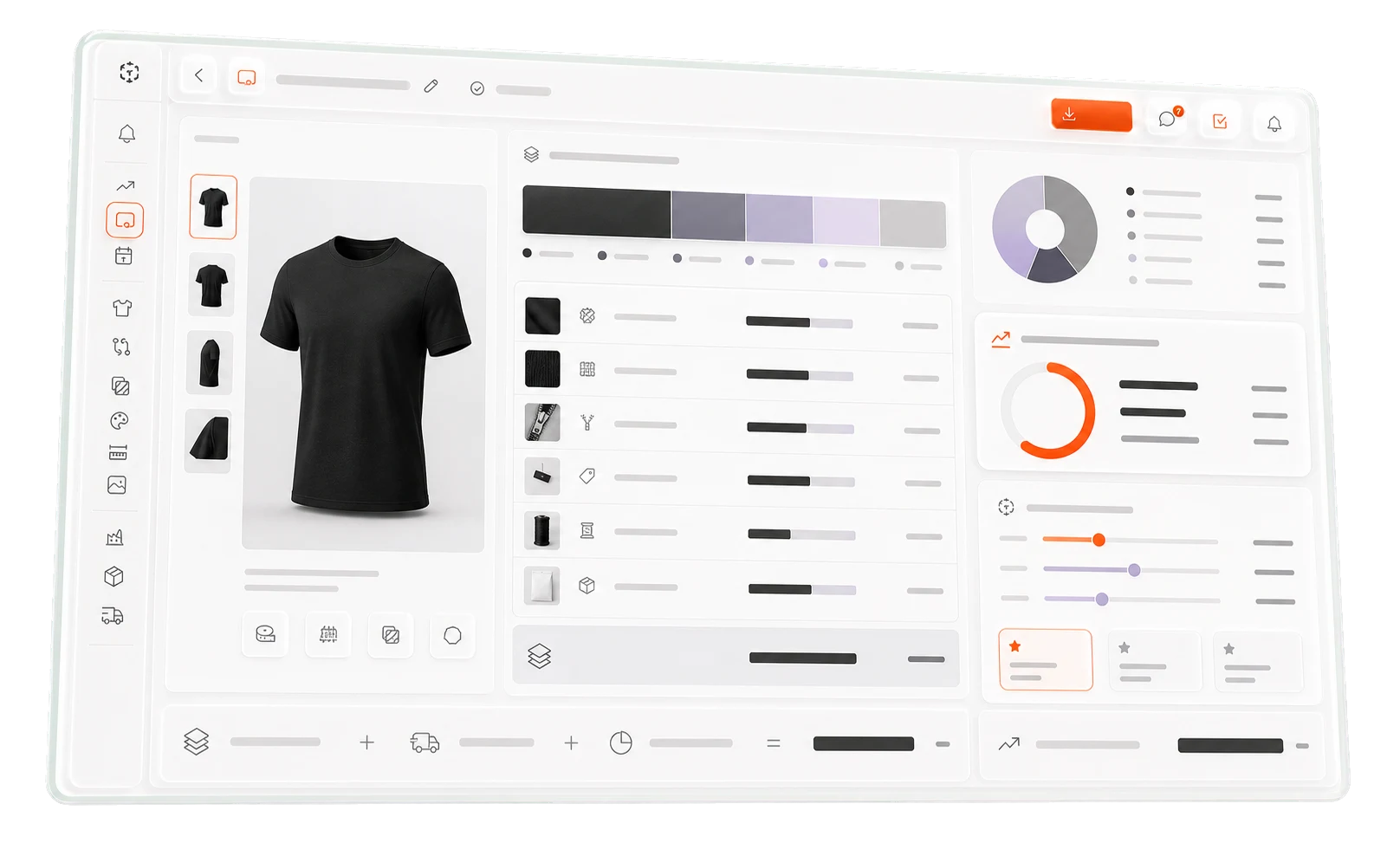 Lifecycle product cost breakdown and margin planning workspace